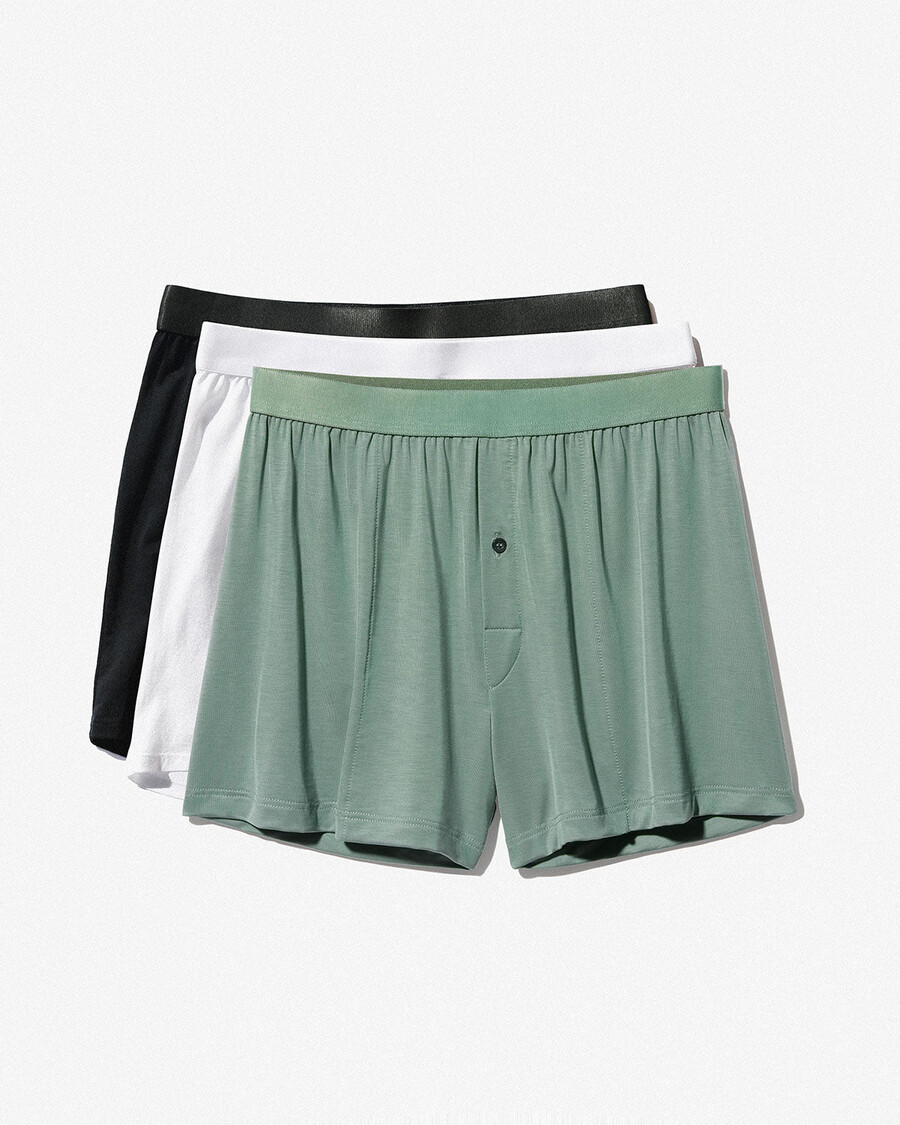 herren-boxershorts in schwarz weiß und salbei jetzt kaufen — cdlp