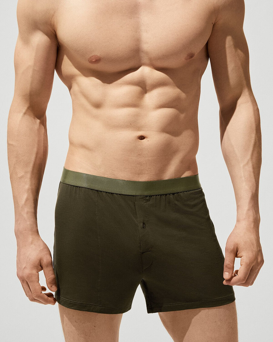 3 herren-boxershorts in schwarz weiß und olivgrün jetzt kaufen — cdlp