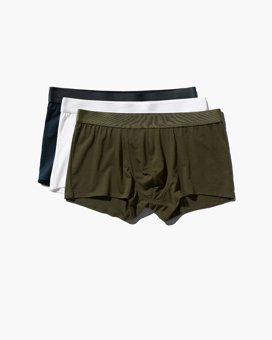 3er-pack herren-boxershorts in weiß olivgrün und dunkelblau jetzt kaufen — cdlp