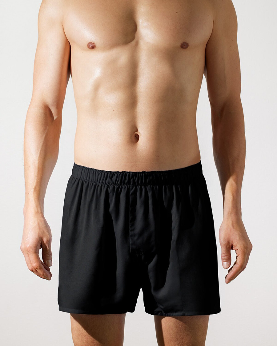 klassische gewebte herren-boxershorts in schwarz jetzt kaufen — cdlp