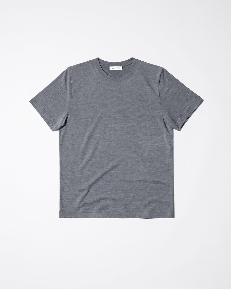 herren-t-shirt aus merinowolle in graumeliert jetzt kaufen — cdlp