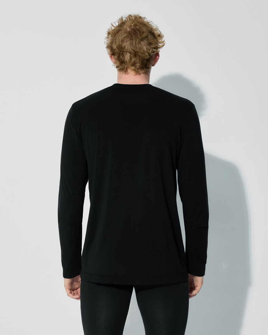 2 x herren-langarmshirt aus merinomischgewebe in schwarz shop—cdlp