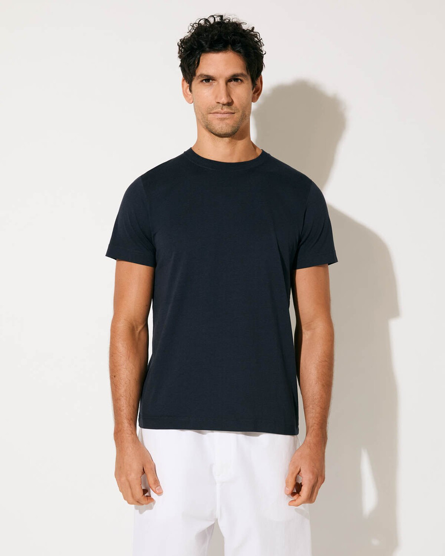 3 x herren-t-shirt mittelschwer in dunkelblau jetzt kaufen — cdlp