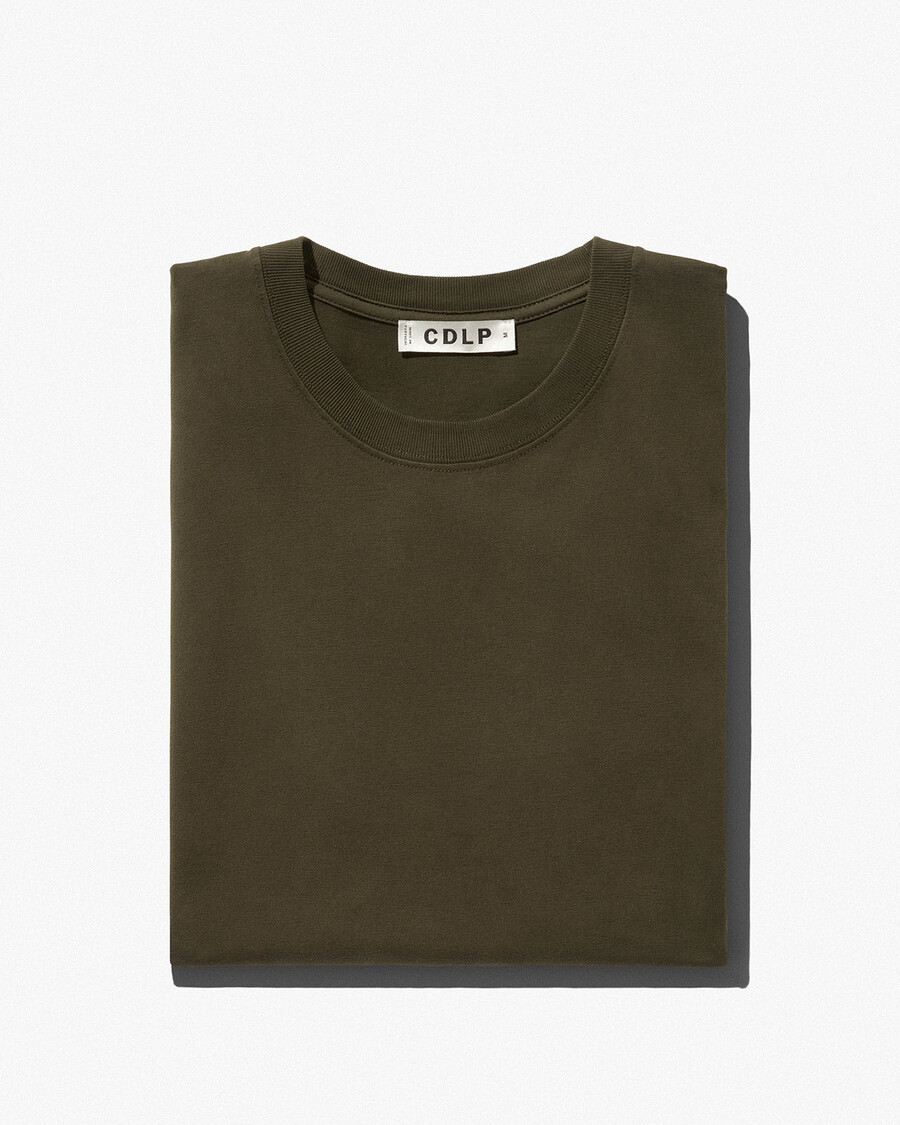 mittelschweres herren-t-shirt in olivgrün jetzt kaufen — cdlp