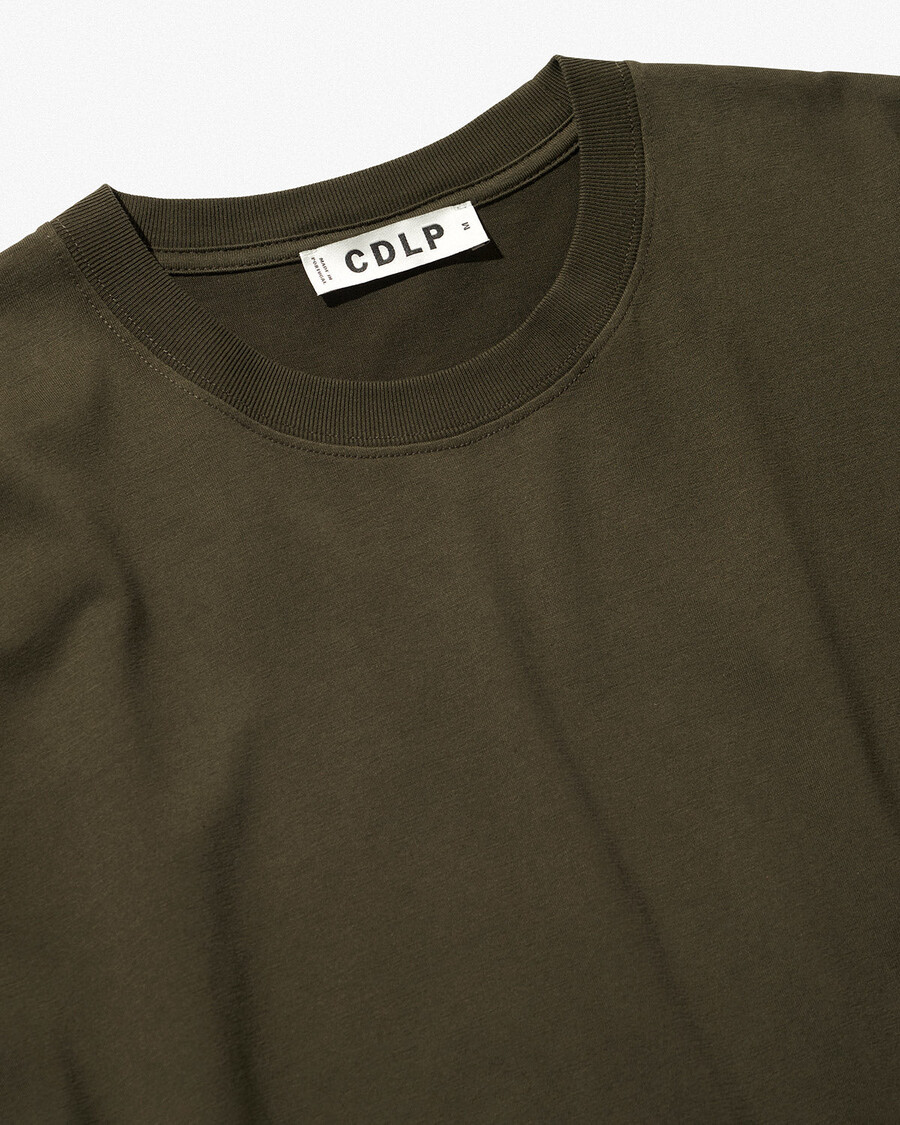 2 x herren-t-shirt mittelschwer in weiß und olivgrün shop—cdlp