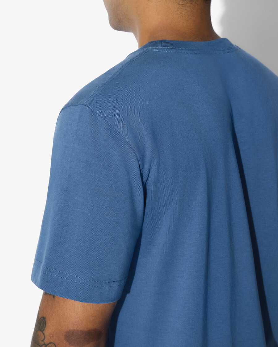 x herren-t-shirt mittelschwer in azurblau shop—cdlp