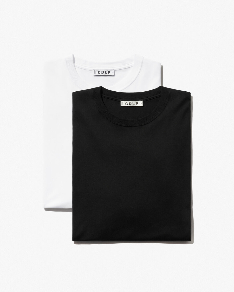 2 x herren-langarmshirt mittelschwer in schwarz und weiß jetzt kaufen — cdlp