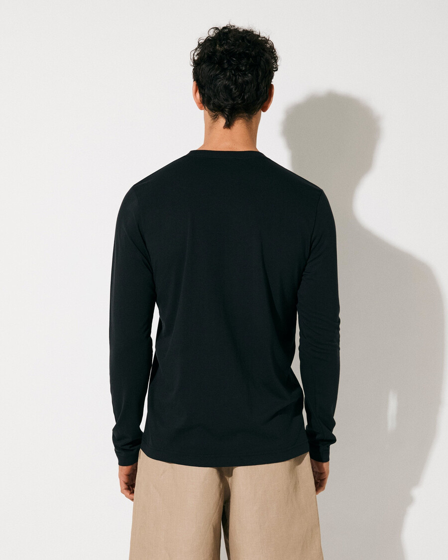 2 x herren-langarmshirt mittelschwer in schwarz und weiß jetzt kaufen — cdlp