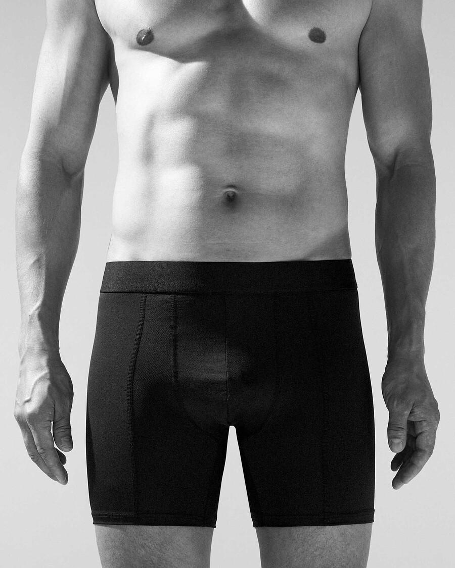 3 × herren performance boxer briefs in schwarz jetzt kaufen — cdlp