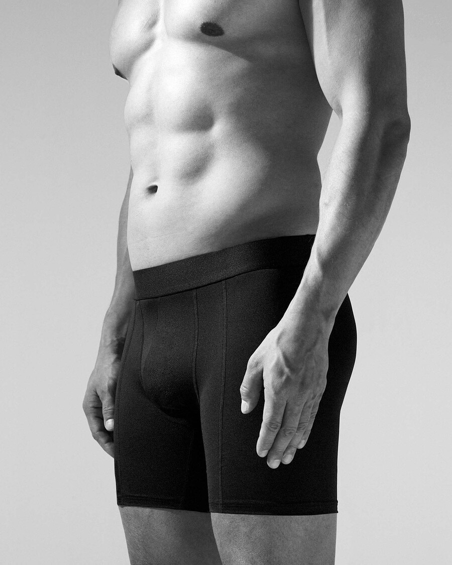 3 × herren performance boxer briefs in schwarz jetzt kaufen — cdlp