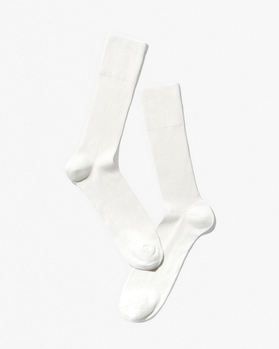 x herren-rippsocken aus baumwolle mittellang weiß shop — cdlp