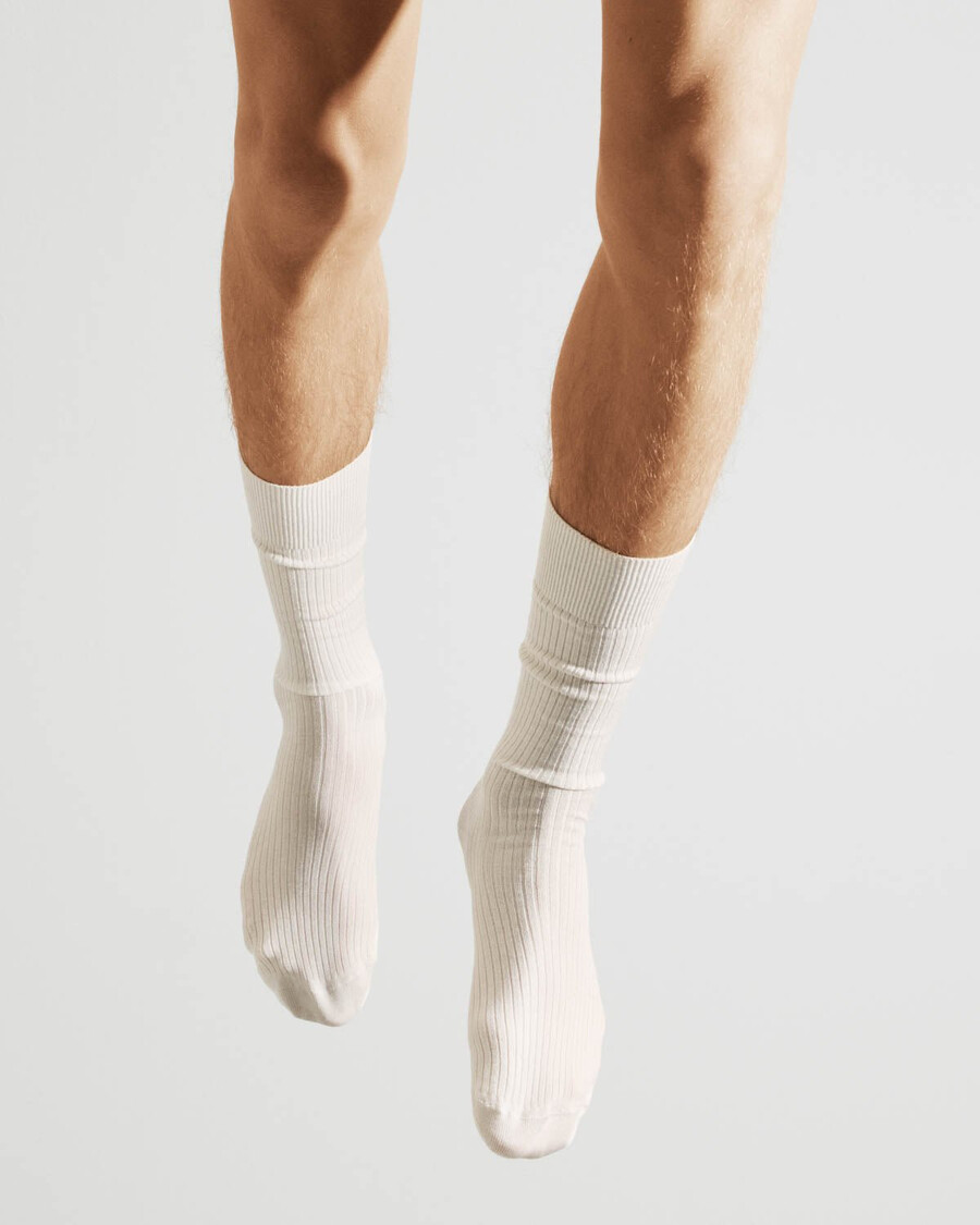 x herren-rippsocken aus baumwolle mittellang weiß shop — cdlp