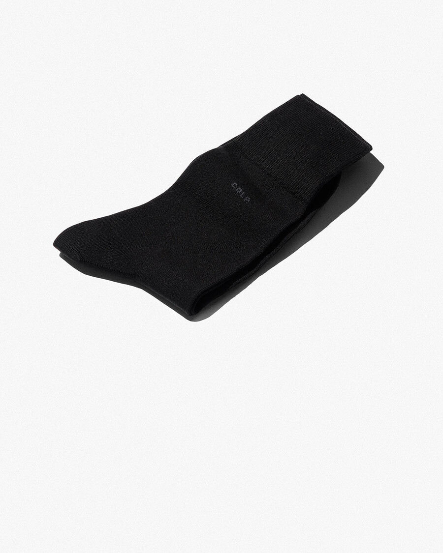 6 x unisex-baumwollsocken mittellang in schwarz shop — cdlp