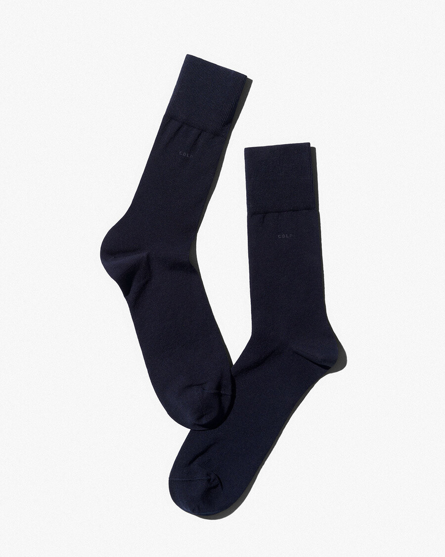 6 x unisex-baumwollsocken mittellang in dunkelblau shop—cdlp