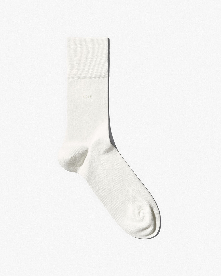 unisex-baumwollsocken in weiß mittellang jetzt kaufen — cdlp