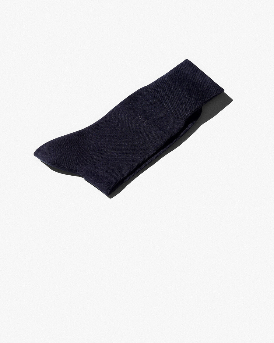 unisex-baumwollsocken in dunkelblau mittellang shop — cdlp