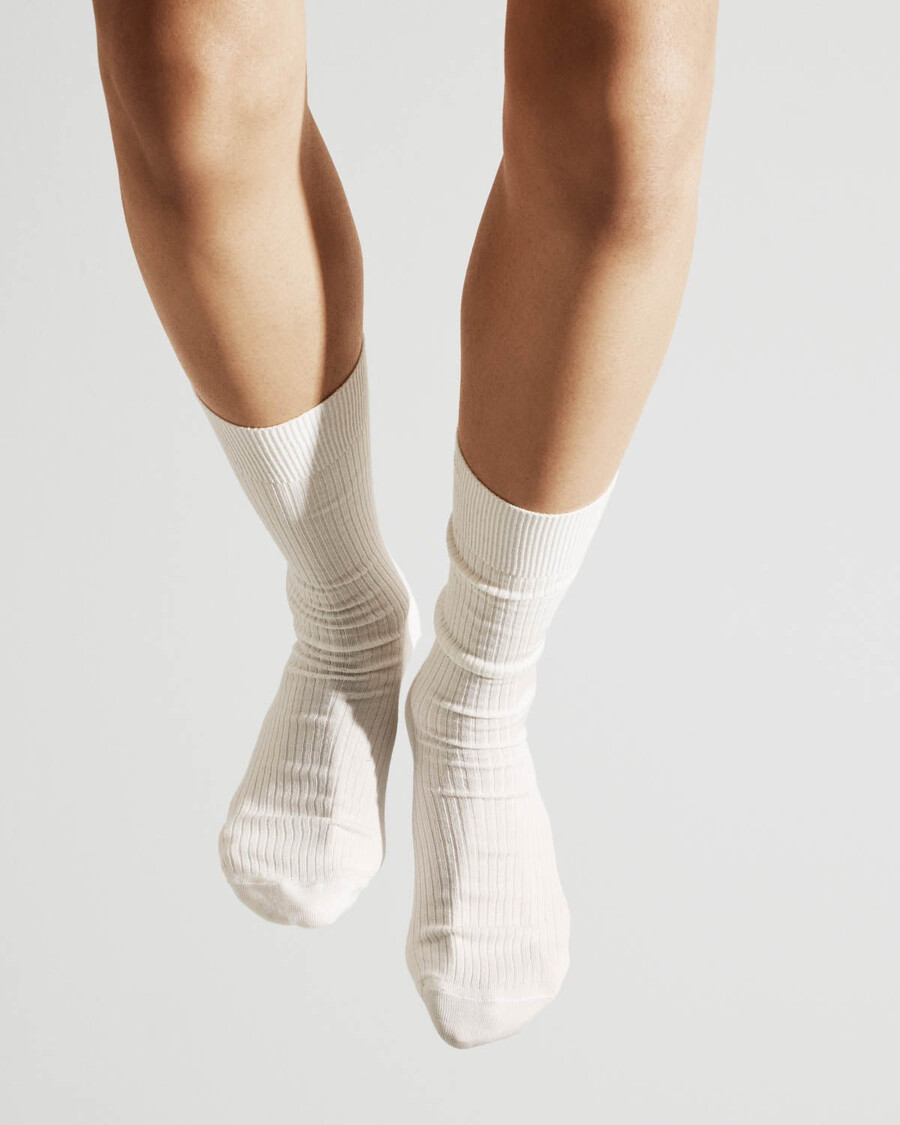 6 x damen-rippsocken aus baumwolle mittellang weiß shop—cdlp