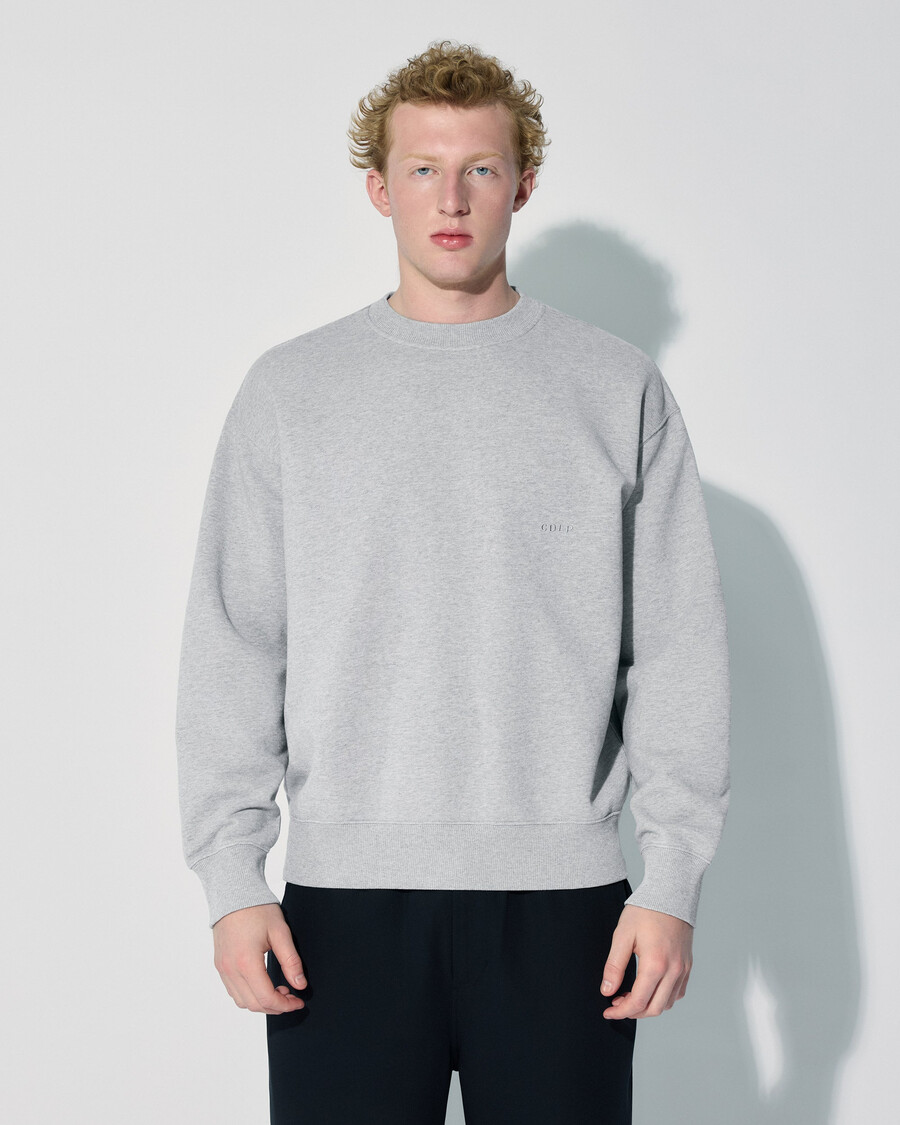 herren-sweatshirt aus baumwolle in graumeliert jetzt kaufen – cdlp