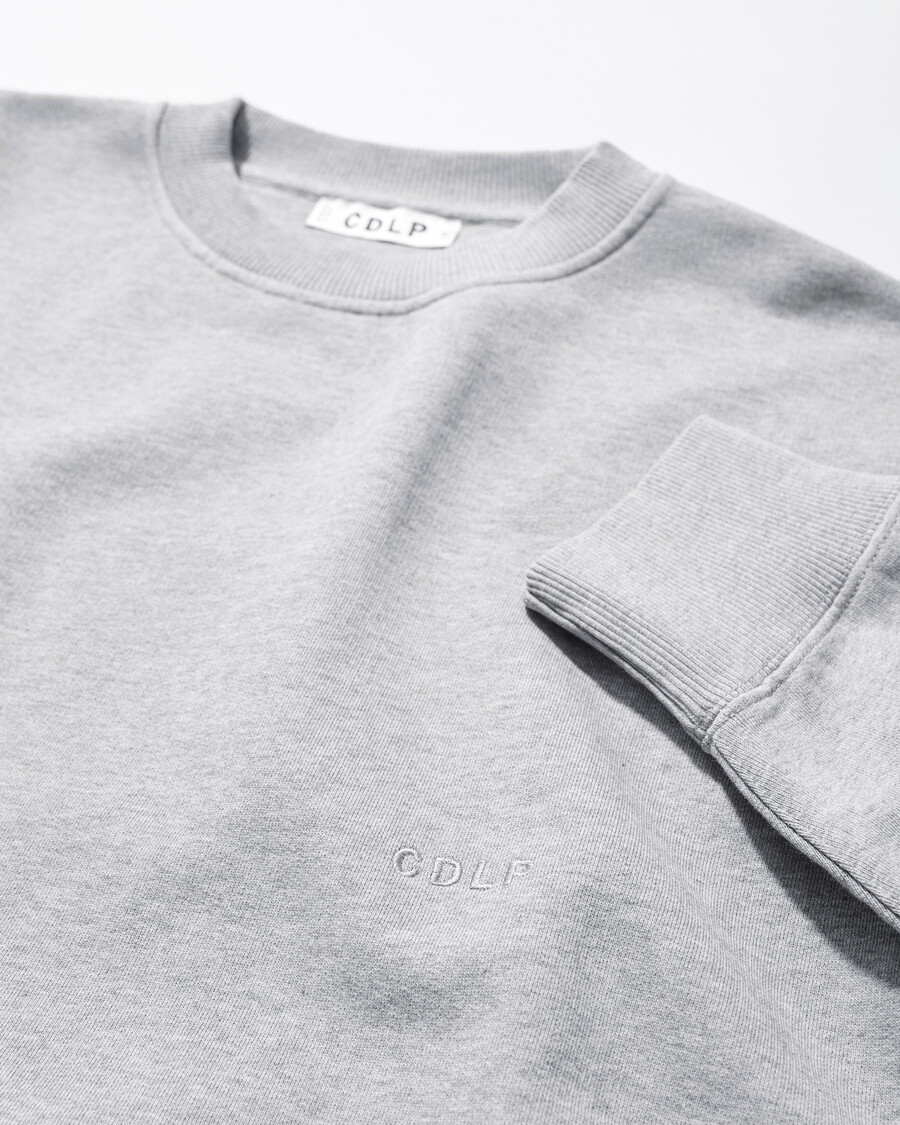 herren-sweatshirt aus baumwolle in graumeliert jetzt kaufen – cdlp