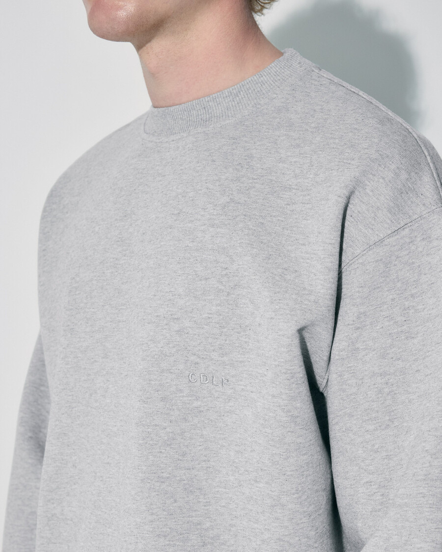 herren-sweatshirt aus baumwolle in graumeliert jetzt kaufen – cdlp