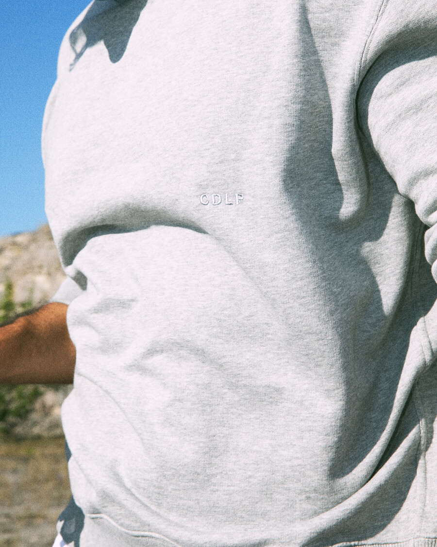 herren-sweatshirt aus baumwolle in graumeliert jetzt kaufen – cdlp