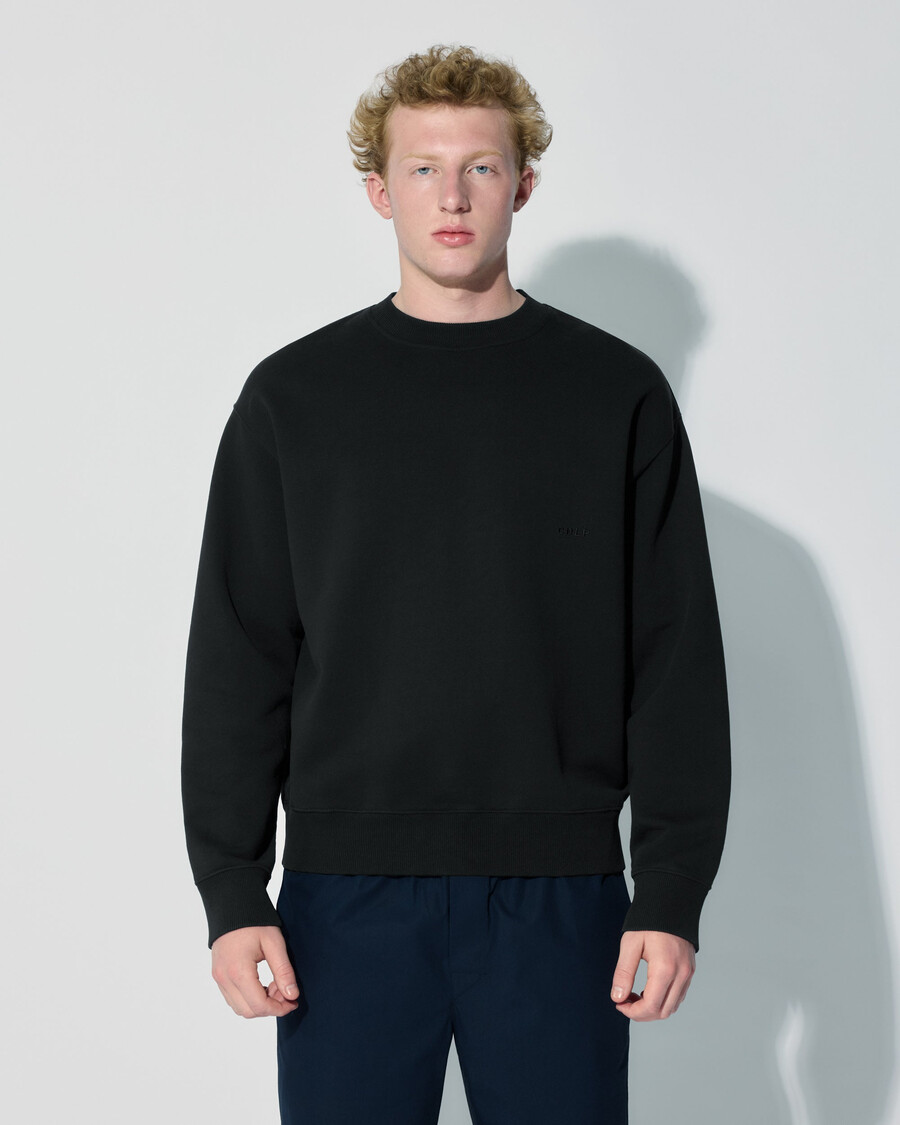 schwarzes herren-sweatshirt aus baumwolle jetzt kaufen – cdlp