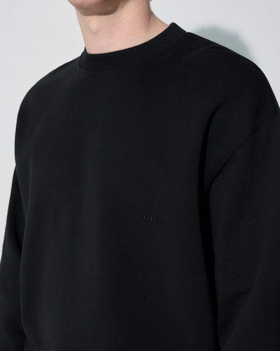 schwarzes herren-sweatshirt aus baumwolle jetzt kaufen – cdlp