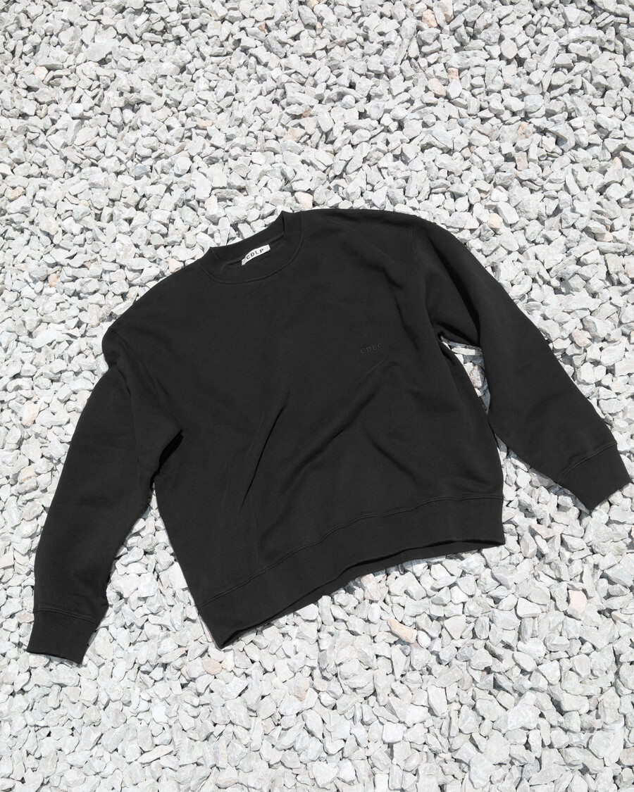 schwarzes herren-sweatshirt aus baumwolle jetzt kaufen – cdlp
