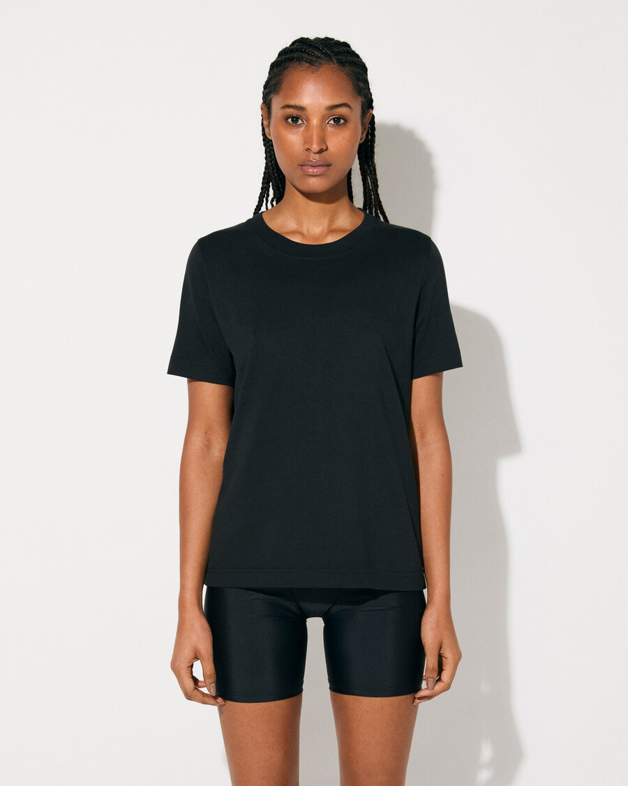 2 x damen-t-shirt mittelschwer in weiß und schwarz shop — cdlp