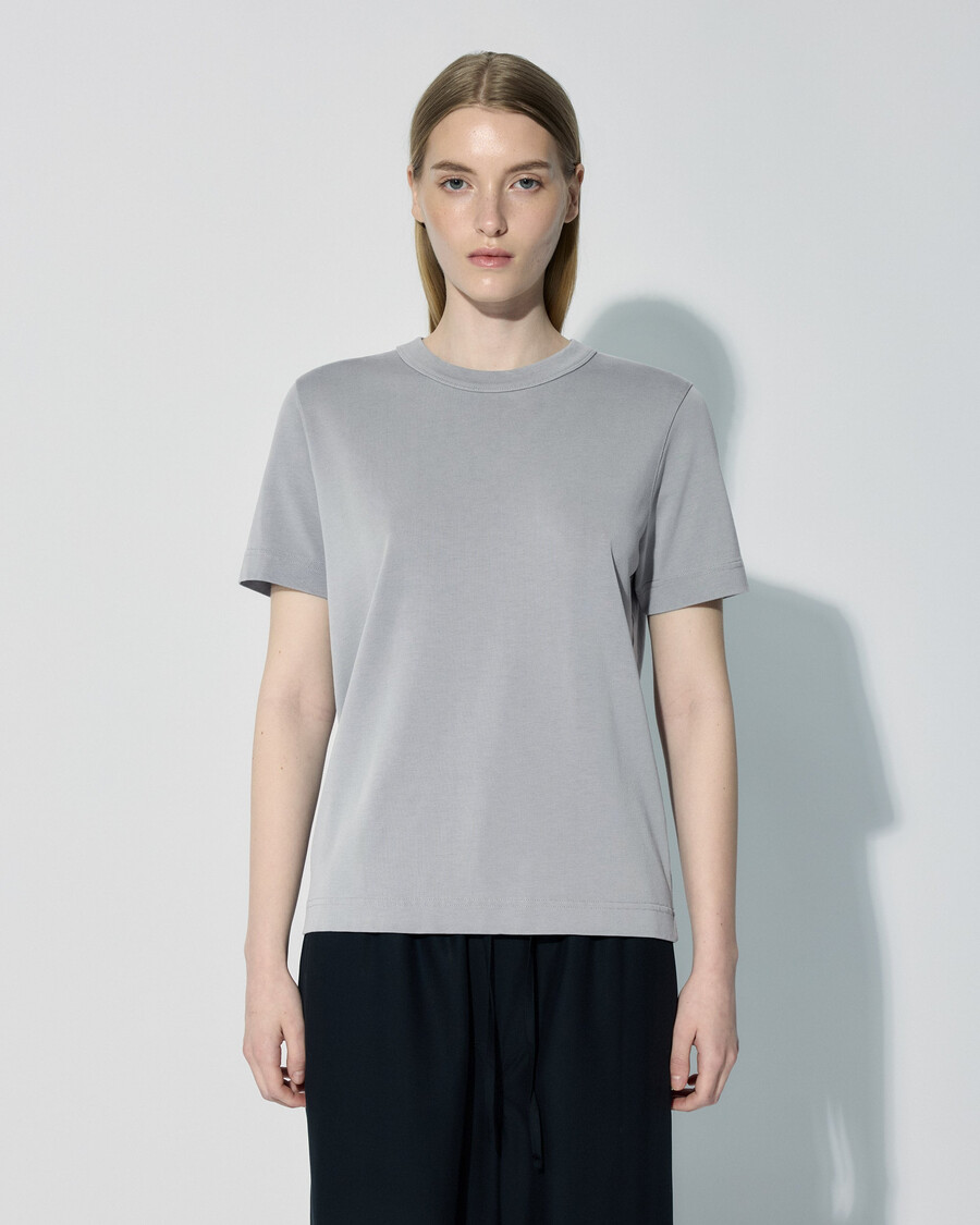 schweres damen-t-shirt in zementgrau jetzt kaufen — cdlp