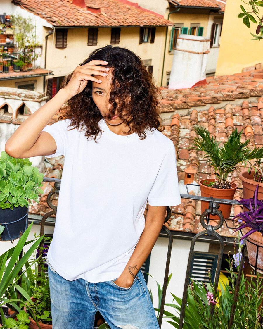 schweres damen-t-shirt in weiß jetzt kaufen — cdlp