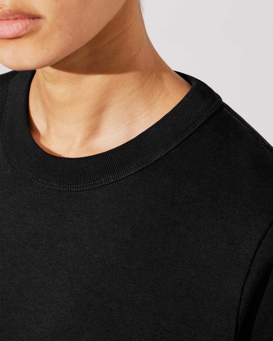 schwarzes damen-t-shirt aus schwerem material jetzt kaufen — cdlp