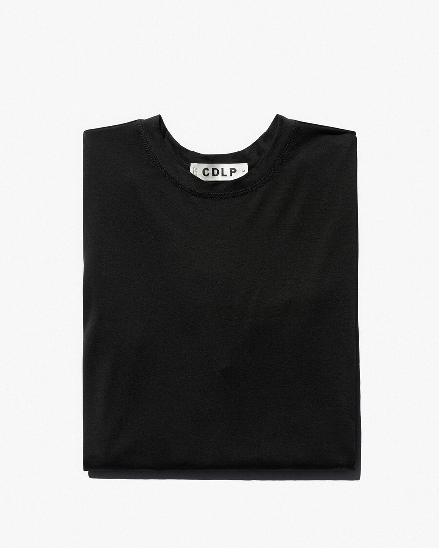 leichtes damen-langarmshirt in schwarz shop—cdlp
