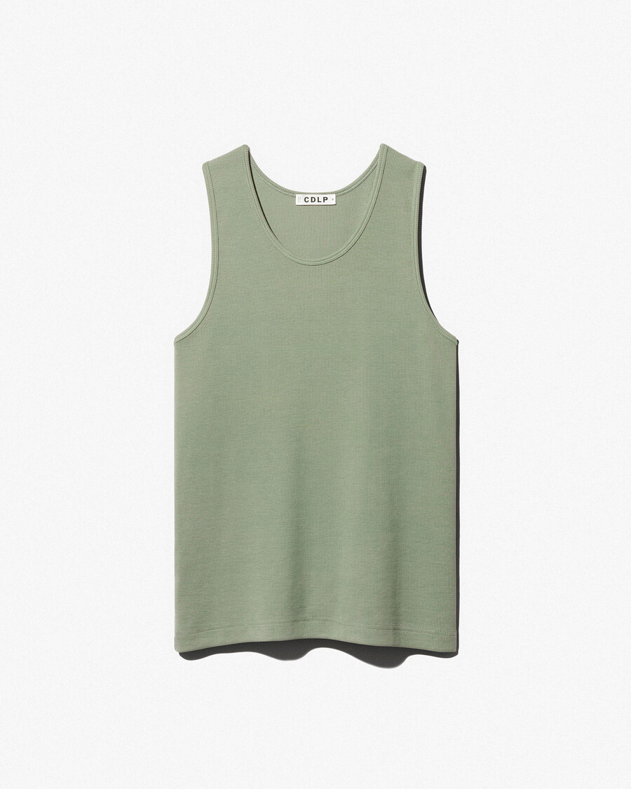 herren-rippstrick-tanktop in salbeigrün jetzt kaufen — cdlp