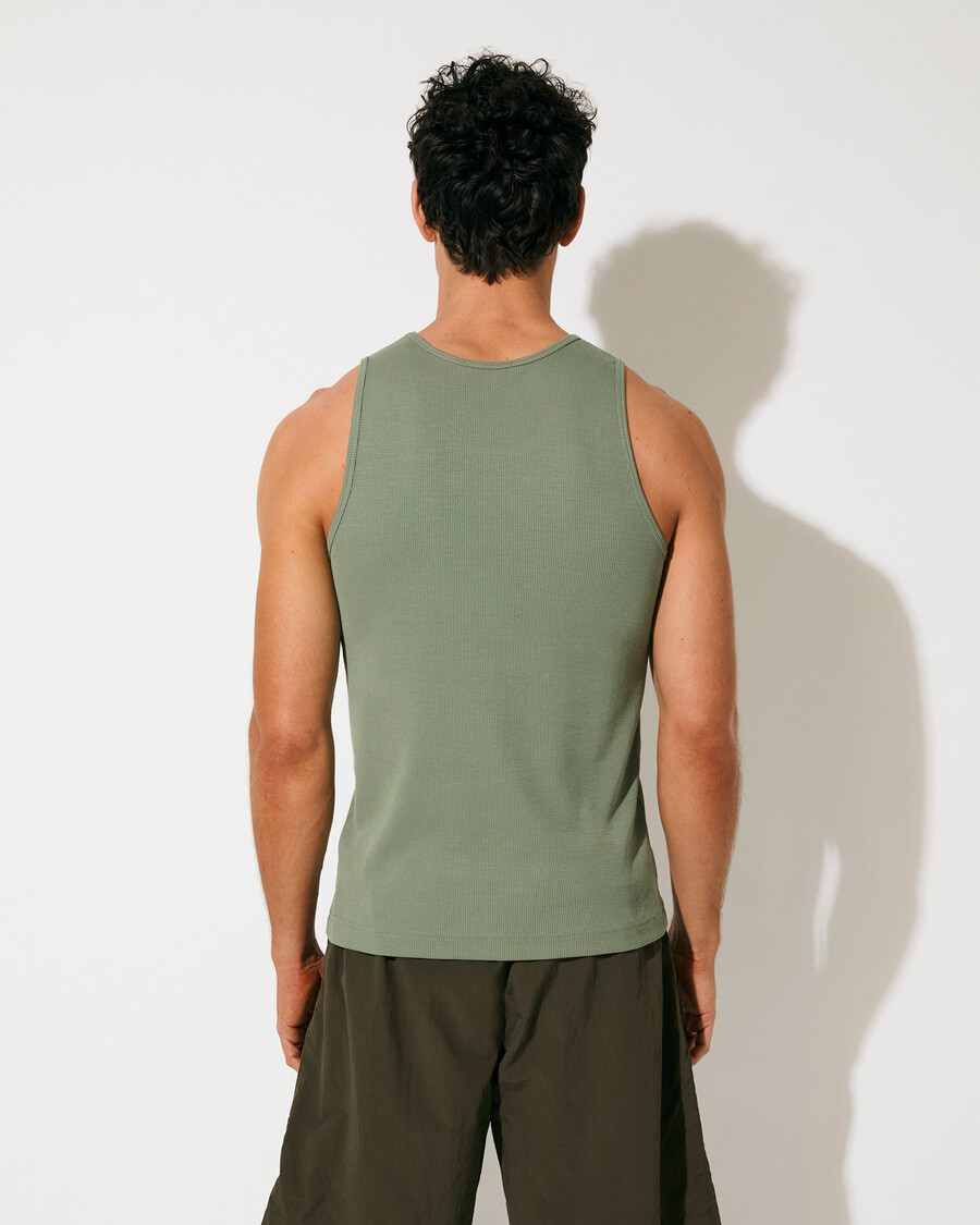 herren-rippstrick-tanktop in salbeigrün jetzt kaufen — cdlp