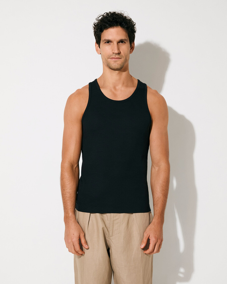 2 × herren-rippstrick-tanktop in schwarz und weiß jetzt shoppen — cdlp