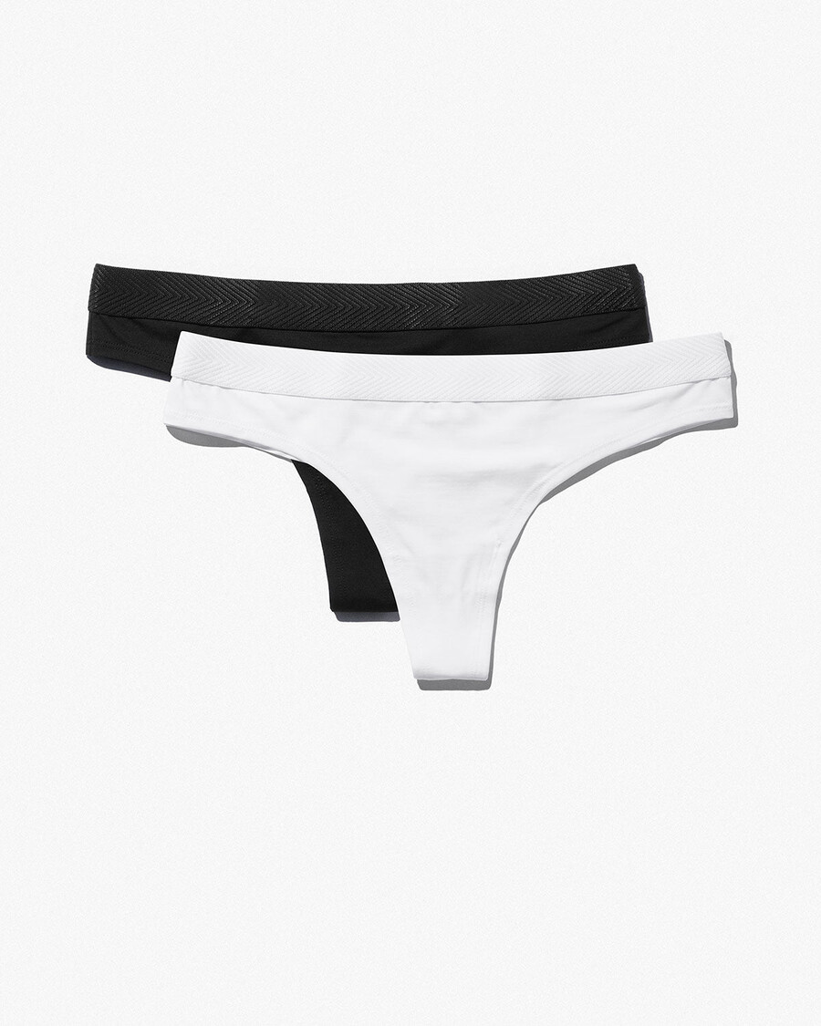 2 x damen-tanga in schwarz und weiß jetzt shoppen — cdlp