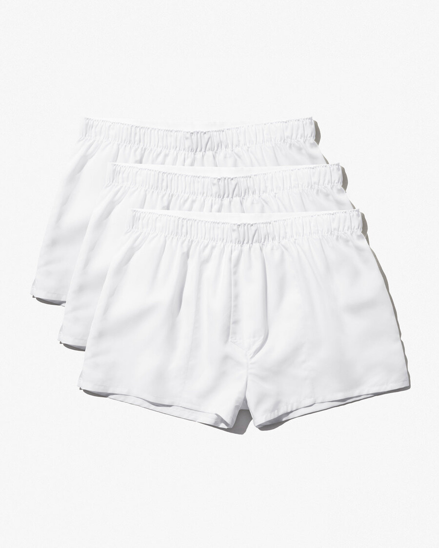 3 x herren-boxershorts gewebt schmal geschnitten weiß jetzt kaufen — cdlp