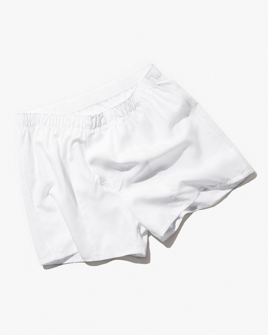 3 x klassische herren-boxershorts aus webstoff in weiß jetzt kaufen — cdlp