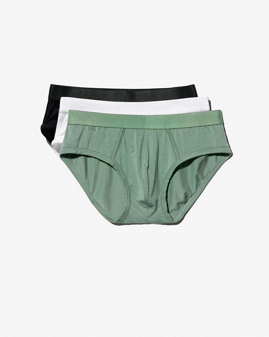 3 × herren-y-briefs in schwarz weiß salbei jetzt kaufen — cdlp