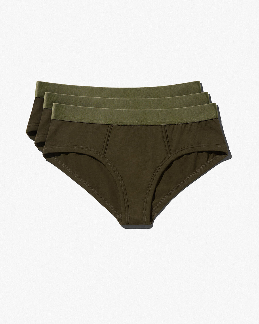 3 x damen-y-slip in olivgrün jetzt kaufen — cdlp